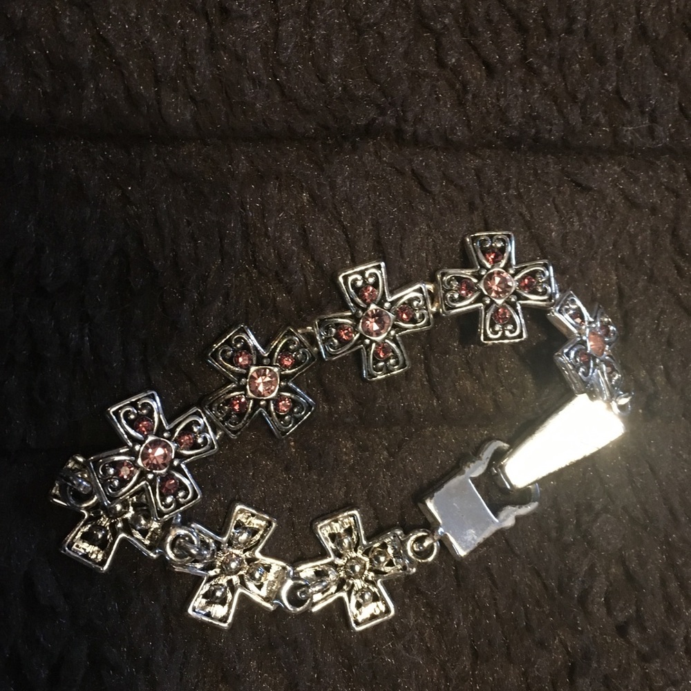 Pink Stone across Bracelet